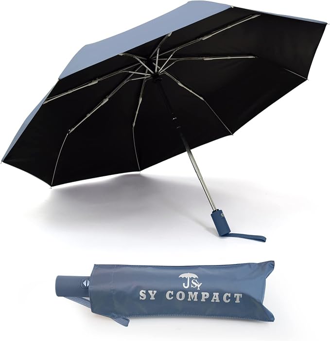 SY COMPACT Umbrella Automatic Travel Waterproof Light Folding Umbrellas Easy - Image 3