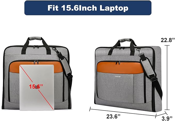 Garment Bag Travel Suit Bag for Men Large 40-Inch Carry on Garment Bag Up to 3 - Image 4