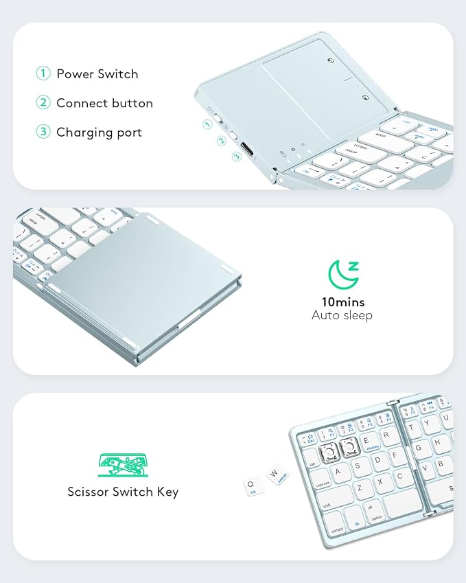 Samsers Foldable Bluetooth Keyboard - Image 8