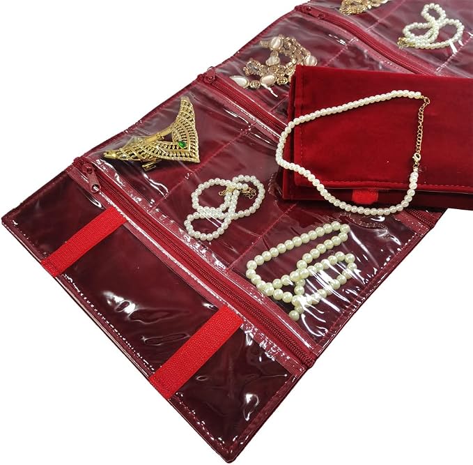 Travel Jewelry Roll Bag Portable Organizer Pouch - Image 4