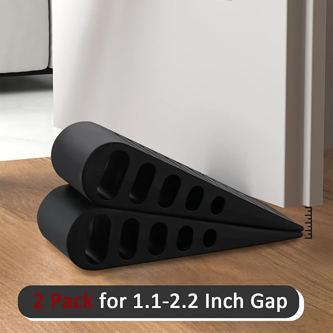 JQK Rubber Door Stopper Wedge, Wooden Floor, DSB61-BK-P6 - Image 7
