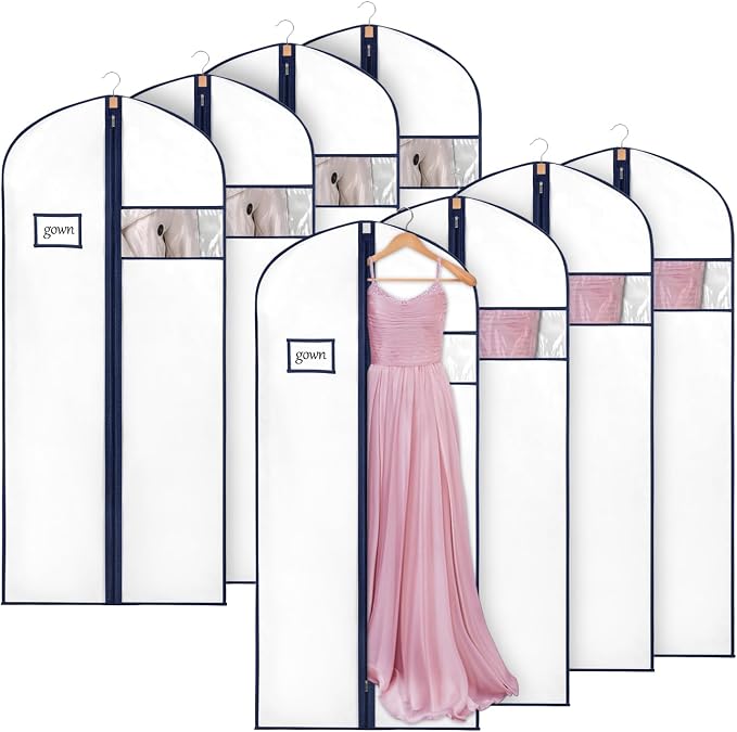 Syeeiex 60'' Garment Bags for Hanging Clothes, Dress Garment Bags for Gowns by syeeiex