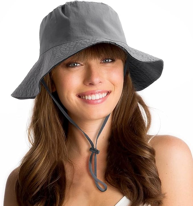 Water-Resistant Sun UPF 50+ Bucket Hat Protection Packable Brimmed Boonie by SHINCHIC