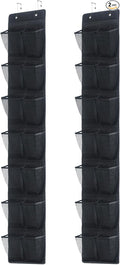 Over The Door Shoe Organizer, 14 Large Mesh Pockets Hanging Shoe Rack by Unknown