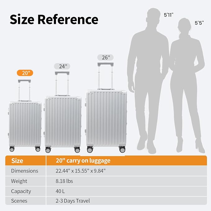 Carry On Luggage 22x14x9 Airline Approved, Zipperless Luggage Carry On - Image 4