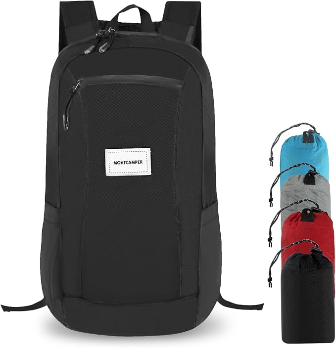 Hiking Daypack - Lightweight & Water-Resistant Portable Backpack by MONTCAMPER