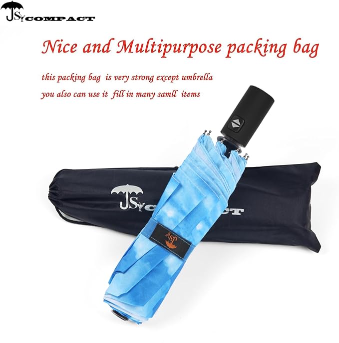 SY COMPACT Umbrella Automatic Travel Waterproof Light Folding Umbrellas Easy - Image 4