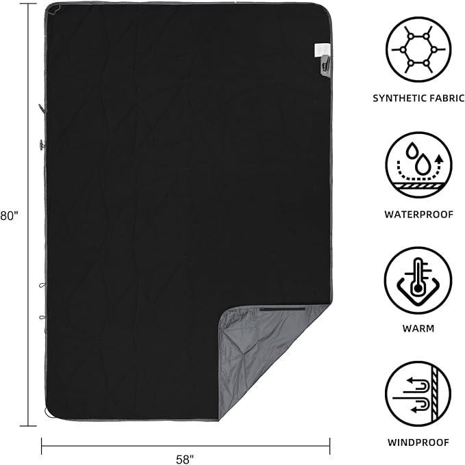 Outdoor Waterproof Blanket, Foldable Fleece Stadium Blanket - Image 3