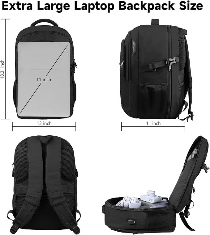 Travel Backpack, Large Carry on Backpack, 17 Inch Laptop Bag, Big Sturdy - Image 3
