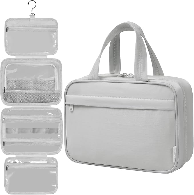 Toiletry Bag For women, Portable Hanging Organizer, 4 Leakproof Compartment for by PREZON