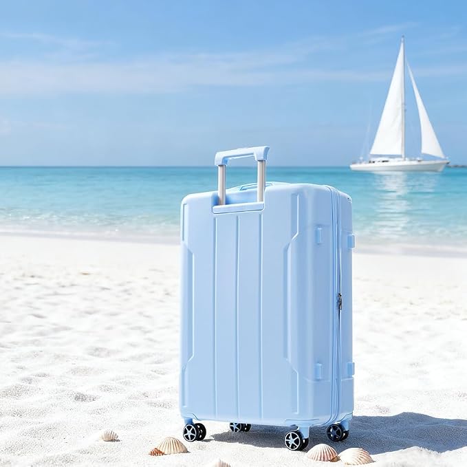 Merax 28 Inch Checked Luggage, Lightweight & Expandable Hardshell ABS Suitcase - Image 7