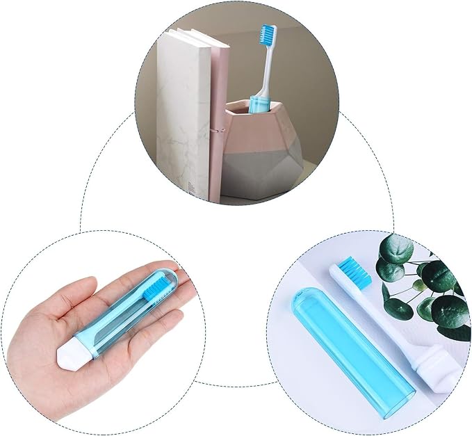 Patelai 4 Pieces Travel Toothbrush Set, Soft Bristle Mini Foldable Tooth Brush - Image 5