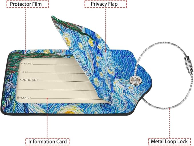 Starry Night Luggage Tag Personalized Luggage Tags - Image 2