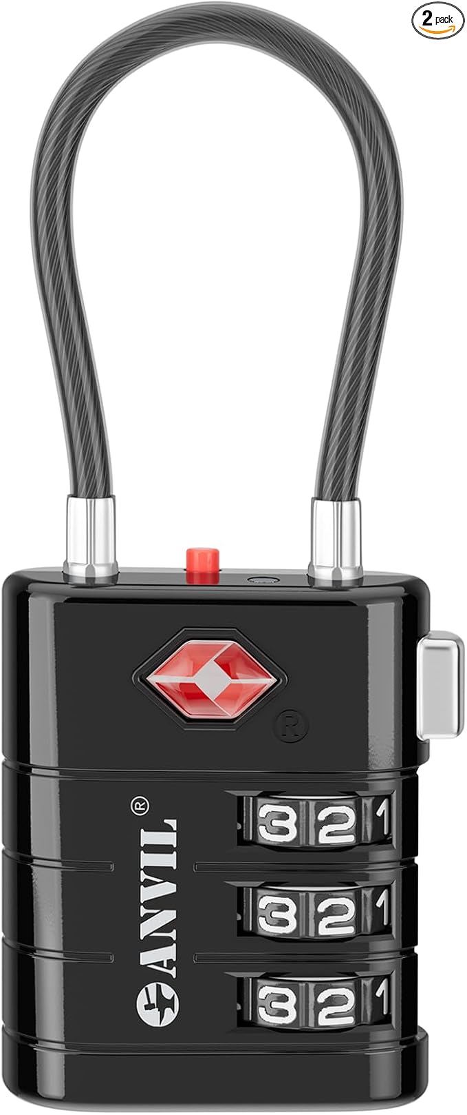 ANVIL TSA Approved Luggage Locks – High Security TSA008 Combination Travel Locks by ANVIL