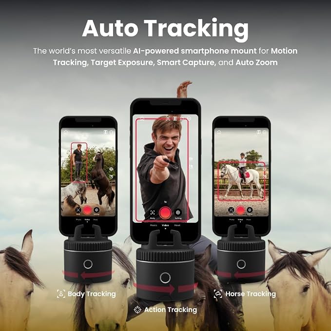 Pivo Equestrian Silver Starter Pack, Auto Face, Horse Phone Tracking Holder - Image 2