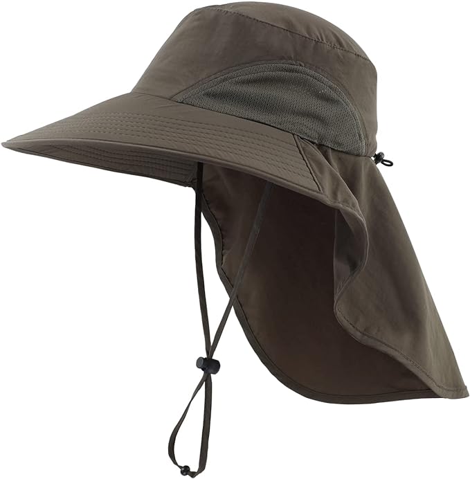 Home Prefer Outdoor UPF50+ Sun Hat Wide Brim Mesh Fishing Hat by HomePreferHatsCaps