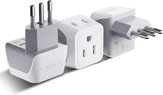 Ceptics Italy Travel Plug Adapter, Chile Plug Adapter by Ceptics