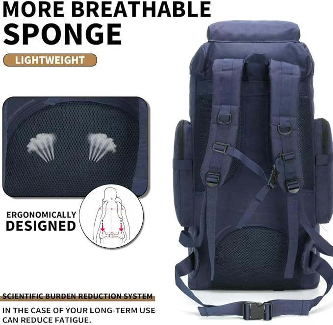 Hiking Backpack for Men 70L/100L Camping Backpack Military Rucksack Molle 3 - Image 4