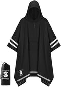 SaphiRose Hooded Rain Poncho Waterproof Raincoat Jacket by SaphiRose