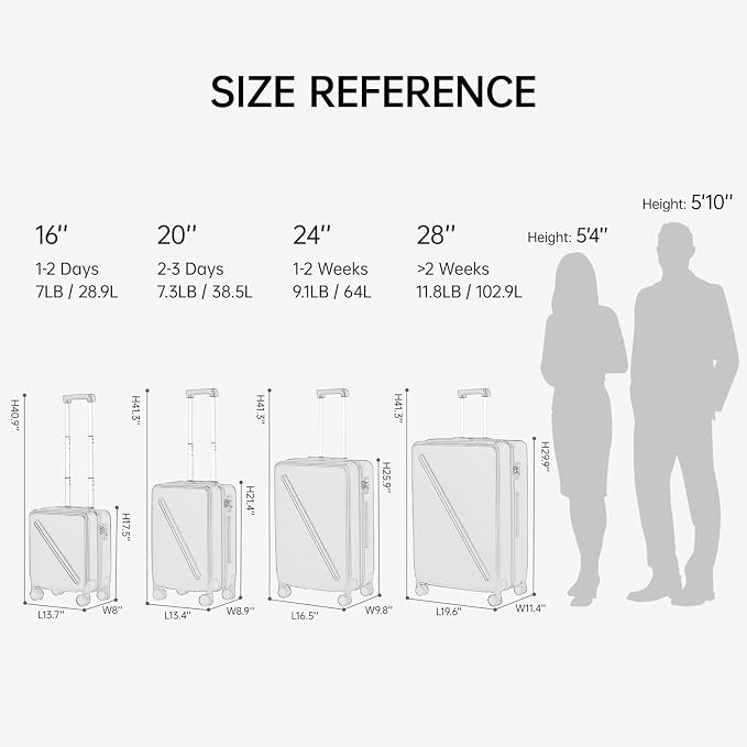 MILADA Hard Shell Luggage Sets - Image 3