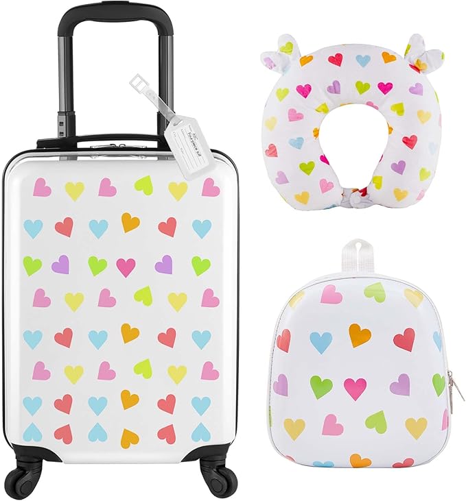 Sanwuta 4 Pcs Kids Luggage Set Kids Backpack Travel Rolling Suitcase by Sanwuta