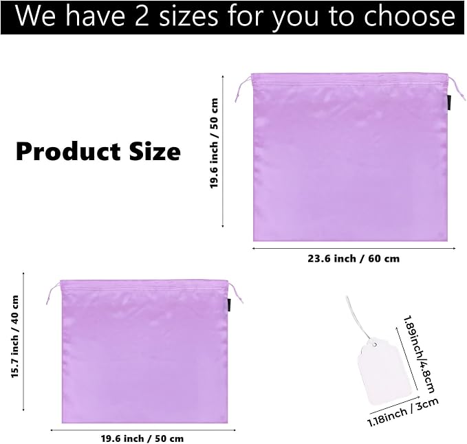 6 Pack Dust Bags for Handbags Silk Dust Cover Bag for Handbags Purses Shoes - Image 3