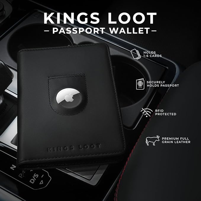 Kings Loot Passport Holder Wallet | RFID Blocking Leather Travel Wallet - Image 2