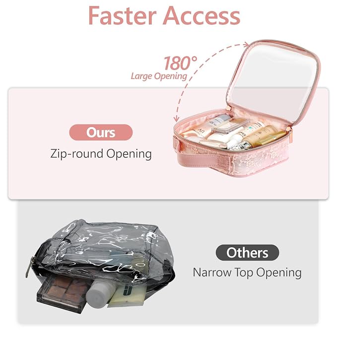 PACKISM Floral Texture Lace TSA Approved Toiletry Bag - Image 6