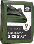 5x7 Feet Tarp Waterproof, Small Tarps, 9Mil Thick, Finished Size Tarps by RAINDEWAY