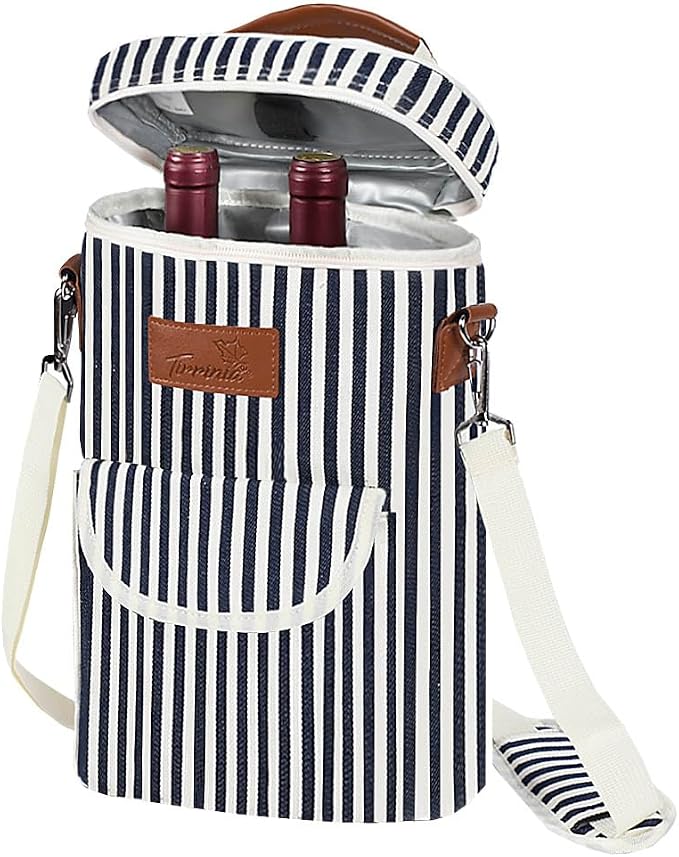 Tirrinia 2 Bottle Wine Gift Tote Carrier by Tirrinia
