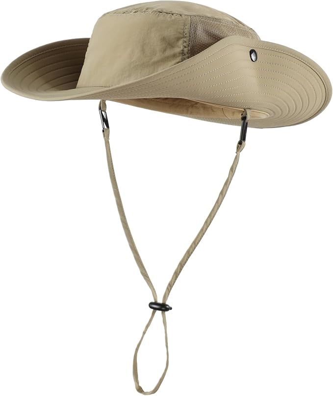Home Prefer UPF50+ Mens Sun Hat Wide Brim Womens UV Protection Beach Bucket Hat - Image 2