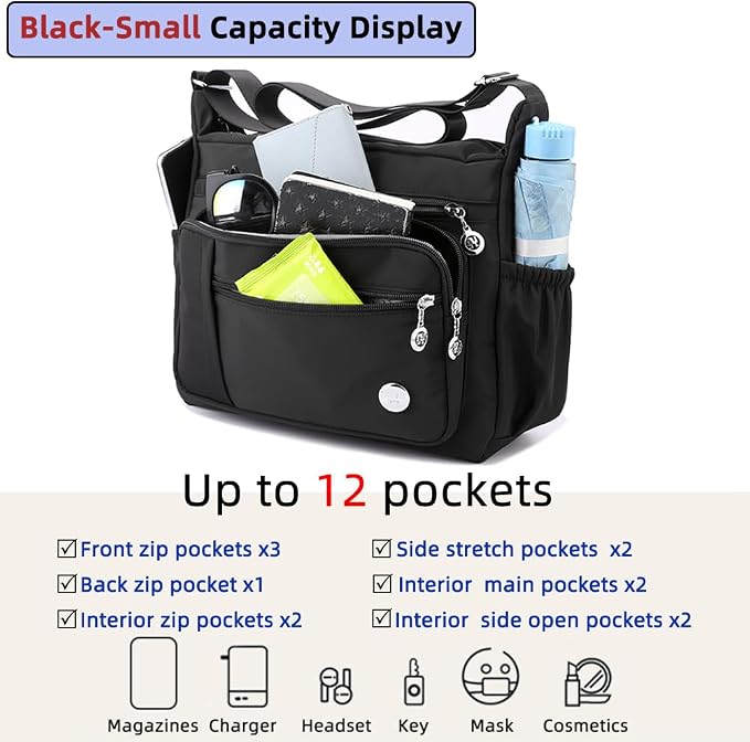 MINTEGRA Women Shoulder Handbag Roomy Multiple Pockets Bag Ladies Crossbody - Image 4