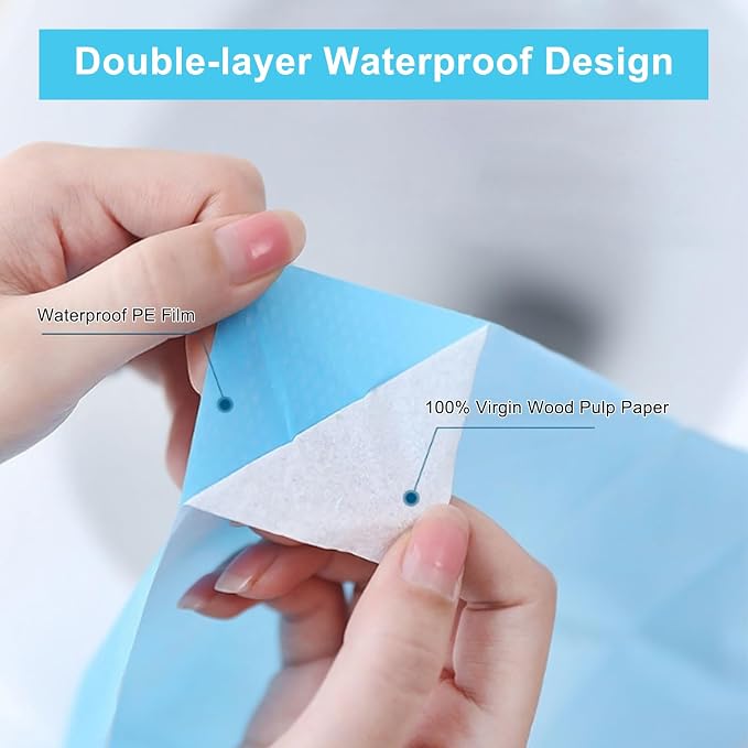 50 Packs Tear-Free Toilet Seat Covers Disposable - Image 5