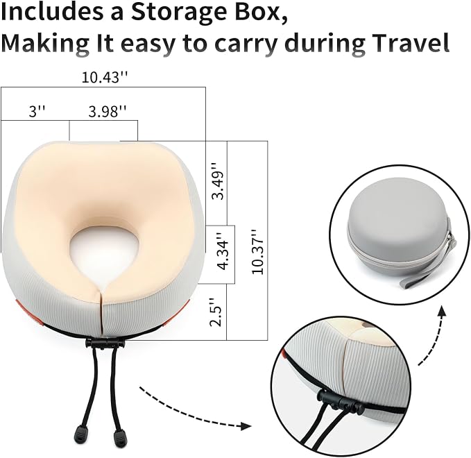Thickened Travel Neck Pillow for Airplanes for Women, Adjustable Right Amount - Image 6