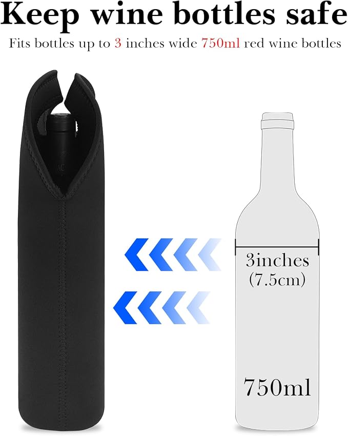Linkidea Wine Travel Carrier & Cooler Bag, Wine Carrying Tote Picnic Cooler - Image 3