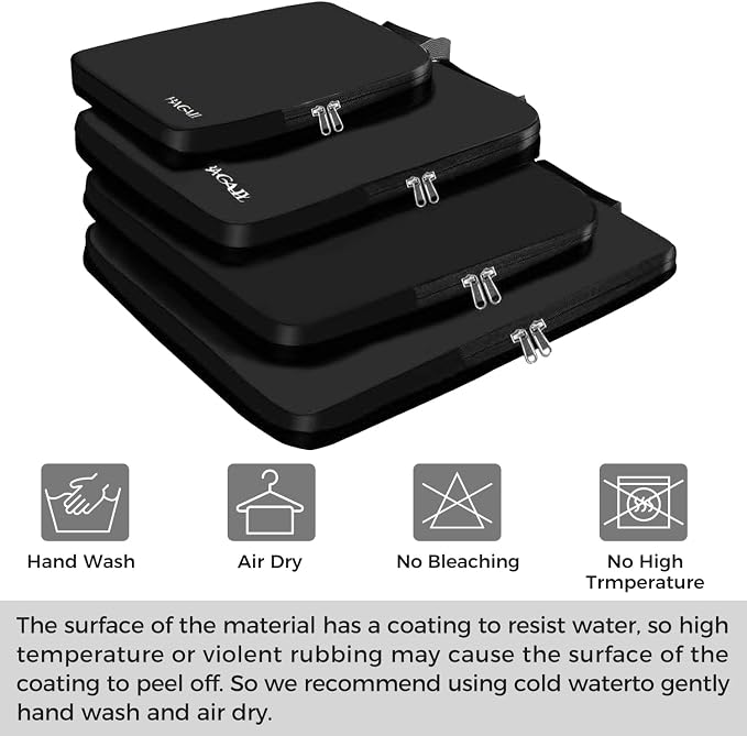 BAGAIL 4 Set/6 Set/8 Set Compression Packing Cubes Travel Accessories - Image 8