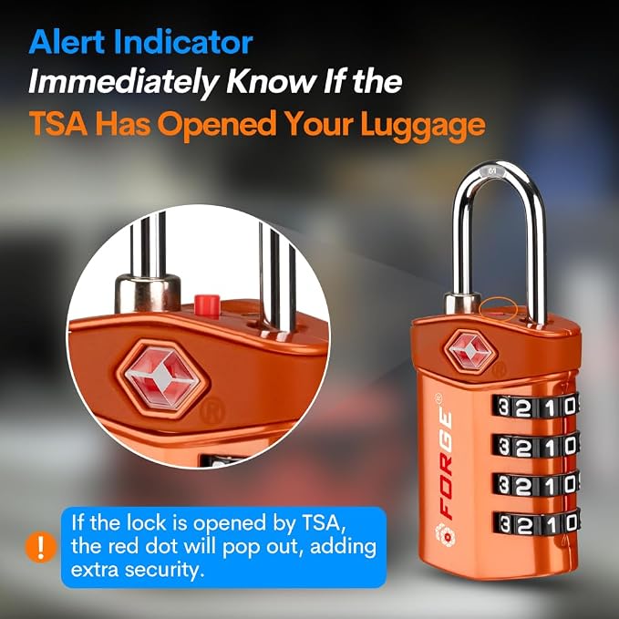Forge Travel Lock, TSA Approved Luggage Locks - Image 4