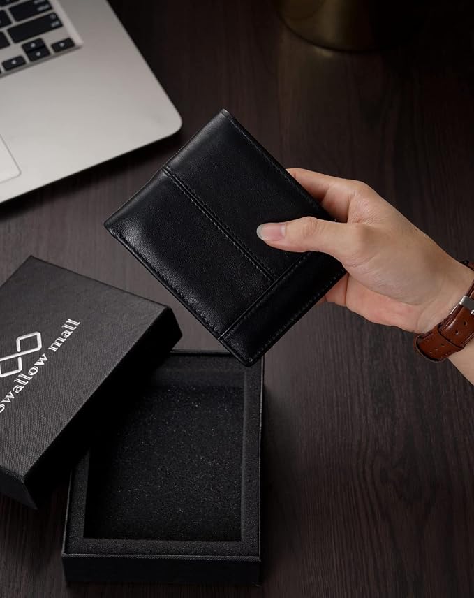 Swallowmall Mens Wallet Rfid Blocking Leather Wallet - Image 7