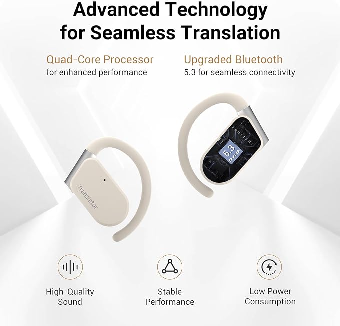 M9 Language Translator Earbuds Open-Ear Headphones Support 144 Languages & - Image 4