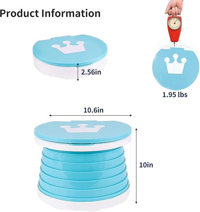 Travel Potty for Toddler, Portable and Foldable Toilet, Apply to Seat Emergency - Image 2