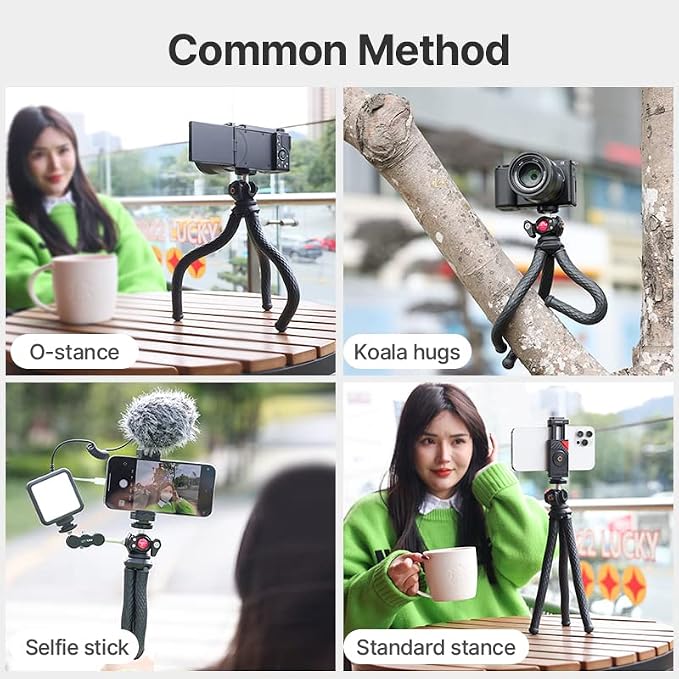 ULANZI FT-01 Phone Tripod with Holder, Mini Camera Flexible Tripod Stand with - Image 9