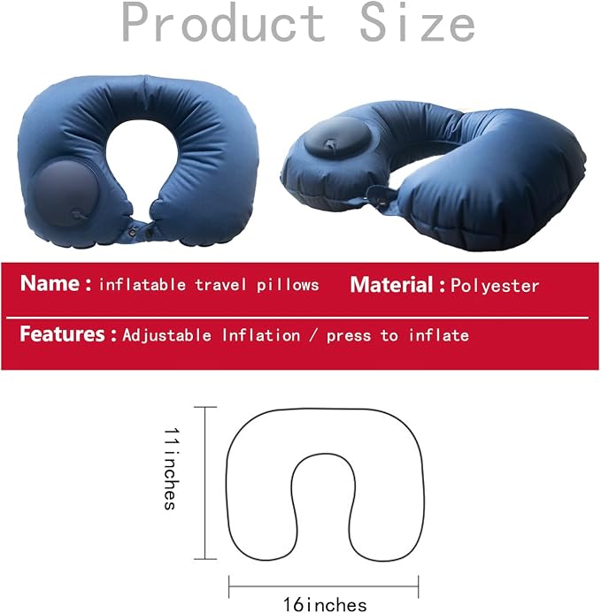 Inflatable Travel Pillow for Sleeping Airplane - Image 5