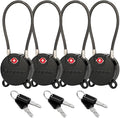 Forge TSA Approved Luggage Locks Ultra-Secure Dimple Key Travel Locks by Forge