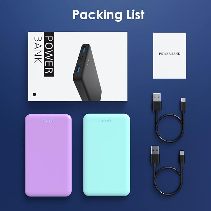 Portable Charger Power Bank 10000mAh, Ultra Slim Compact External Battery Pack - Image 7