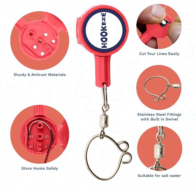 HOOK-EZE Fishing Knot Tying Tool | Protect from Fish Hooks | Tie Fishing Knots - Image 3