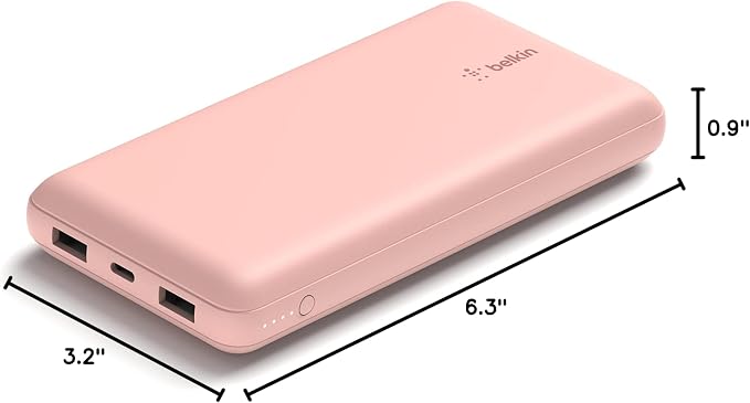 Belkin Portable Charger, USB C Power Bank 20000 mAh w/ 1xUSB-C Port & 2xUSB-A - Image 14
