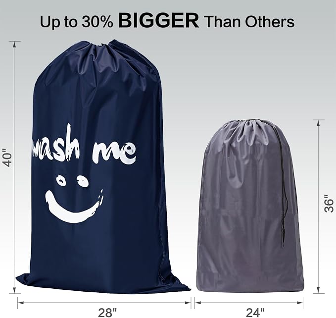 HOMEST 2 Pack XL Wash Me Travel Laundry Bag, Dirty Garments Organizer, Large - Image 5