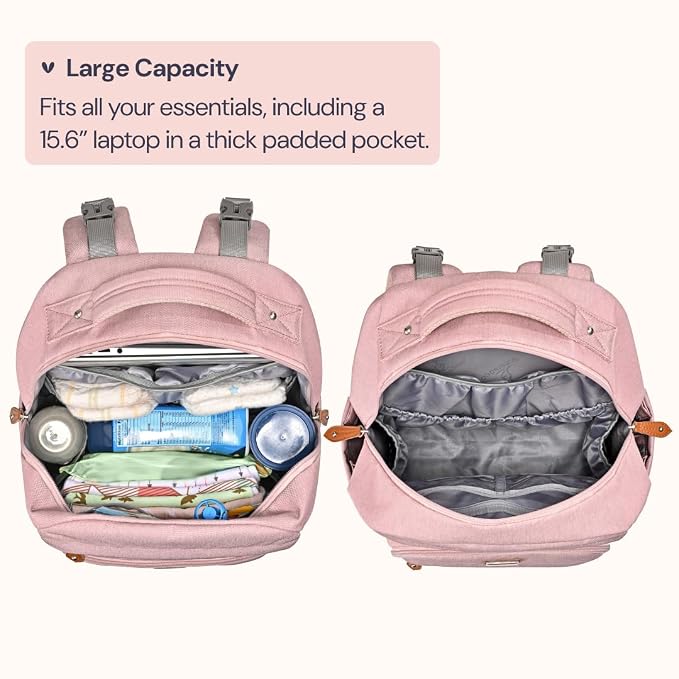 BabbleRoo Diaper Bag Backpack, Travel Backpack - Image 4