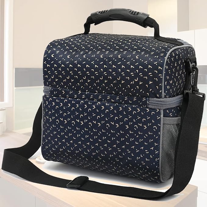 FlowFly Double Layer Cooler Insulated Lunch Bag Adult Lunch Box Large Tote Bag - Image 8