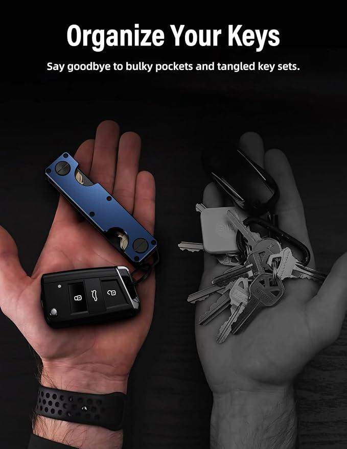Key Organizer Key Holder Compact Key Case Minimalist Metal Key Chain Key Holder - Image 4